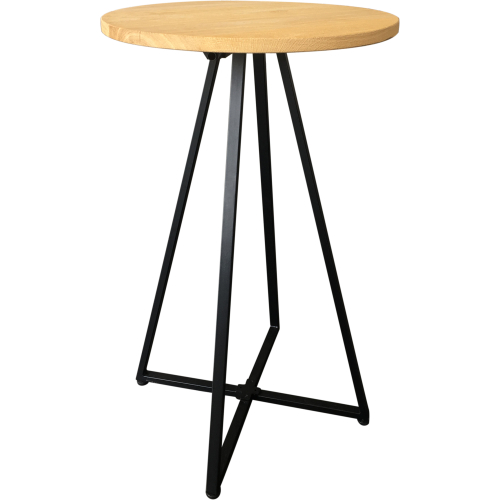 Table haute Diskus bois brut ø=80cm
