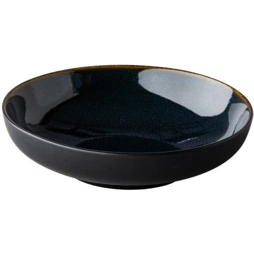 Assiette creuse QA  bleu/noir 23cm