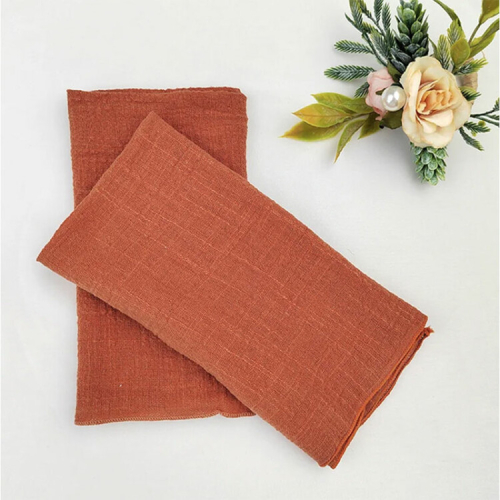 Serviette en gaze de coton terracotta