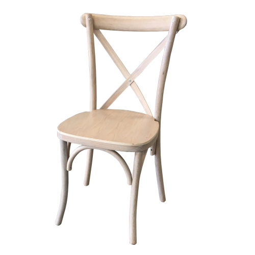 Chaise en bois naturel blanchi Crocce