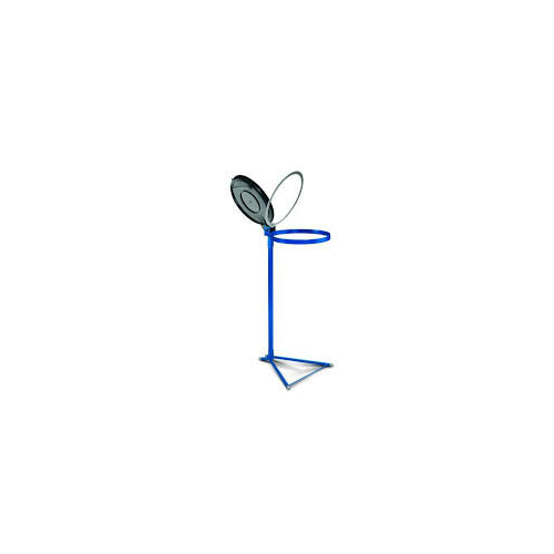 Porte poubelle trépied bleu + couvercle