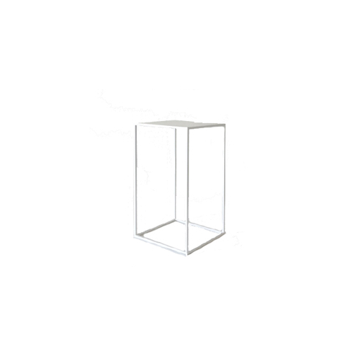 représentation Table haute Quadra blanche 60x60x108cm